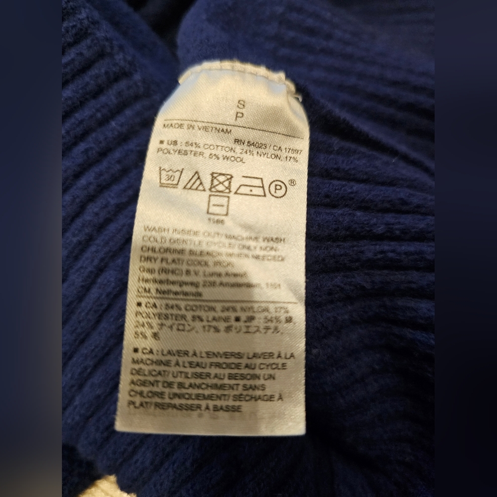 Banana Republic Blue 100% Cotton Knit Sweater - Picture 8 of 8